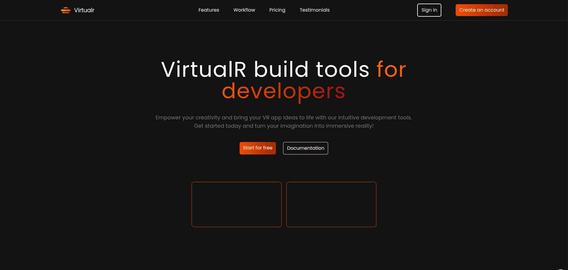 React Dark Landing Page