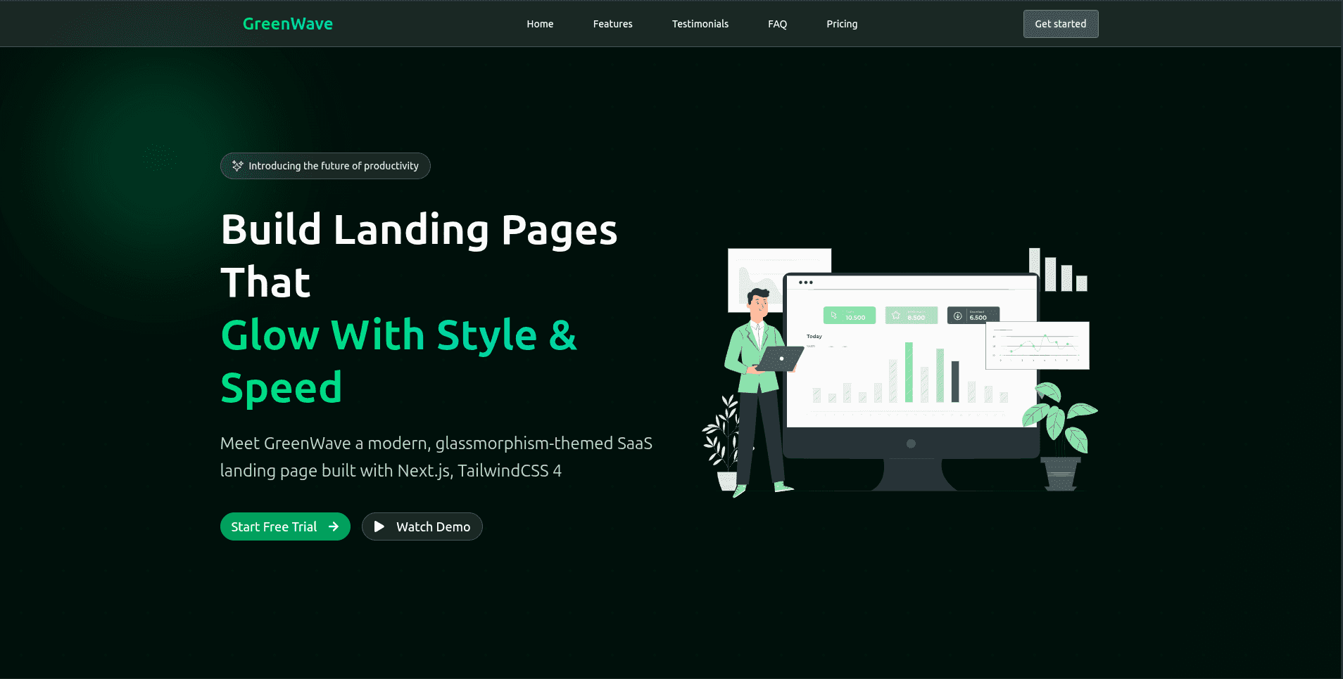 Green Wave – Next.js Template
